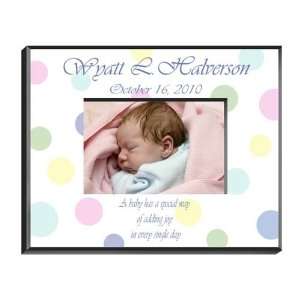   Favors Personalized Polka Dot Picture Frame: Health & Personal Care