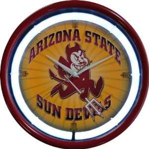 Arizona State Sun Devils Plasma Neon Clock:  Sports 