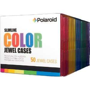   Polaroid PREJC00050C CD R DVD Slim Case (50 Pack Color) Electronics