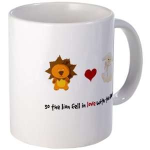  Lion and Lamb   Fell in love Twilight Mug by  