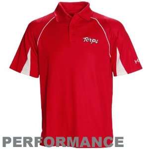   Maryland Terrapins Red On Field Performance Polo: Sports & Outdoors