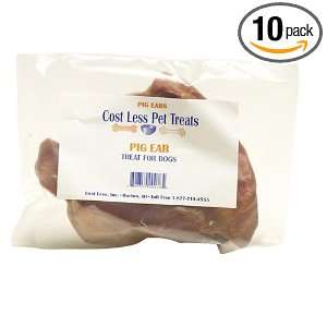 Costless Pet Treats Pig Ears (Pack of 10)  Grocery 