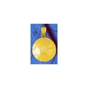  14K Gold Soccer Ball Charm Jewelry