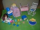   Happy Family Nursery Crib Bassinet Rocking Chair Accessories Lot