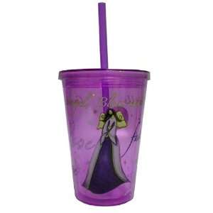   Guardian Angel Clear Acrylic Cup with Straw & Lid: Kitchen & Dining