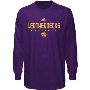 adidas Western Illinois Leathernecks Purple Sideline Long Sleeve T 