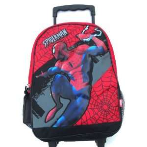  Spiderman Large Rolling School Backpack 16  Inches with water 