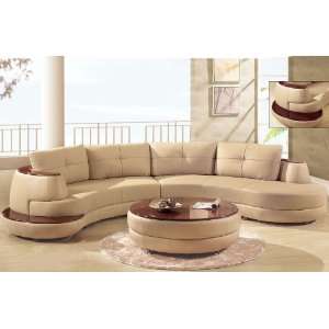 Modern Beige Sectional Sofa Furniture 
