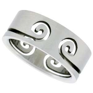   8mm) Flat Band w/ Swirl Cut Out (Available in Sizes 8 to 14), size 12