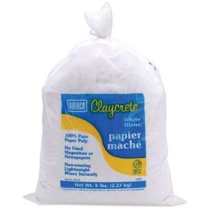  New   Claycrete Paper Mache 5 Pound Bag White by WMU 