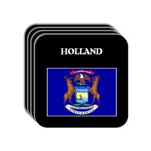 US State Flag   HOLLAND, Michigan (MI) Set of 4 Mini Mousepad Coasters