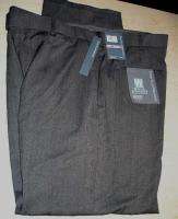 PERRY ELLIS Dress Pants Charcoal Gray W 38 x L 30 Wool Dynamics 