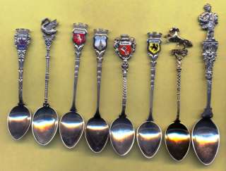 Collectible souvenir silver spoons vintage Germany Maps  