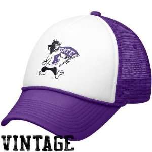   White Purple Vault Mesh Adjustable Trucker Hat: Sports & Outdoors