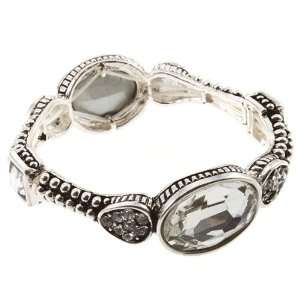   tone bracelet with inset simulated crystals. Bling Bling Jewelry