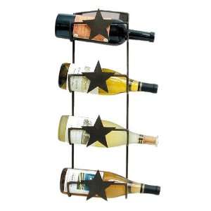    Western 4 Bottle Wall Wine Rack, 10 Designs