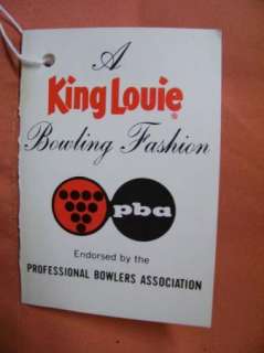 VTG Atomic King Louie Polyester Bowling Shirt NOS Med  