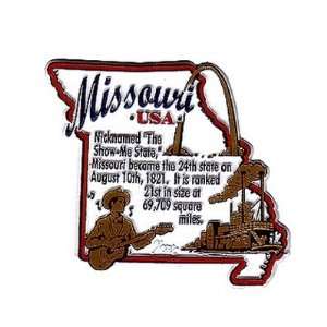  382177   Missouri Magnet 2D State Map Info Case Pack 72 