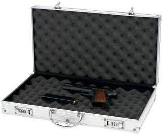 18 1/2 Aluminum Storage Carrying Case Pistol Handgun Gun Business 