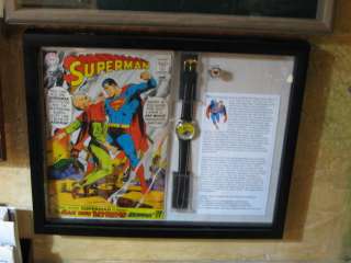 1968 DC SUPERMAN WATCH COMIC BOOK & RING & SHADOW BOX  