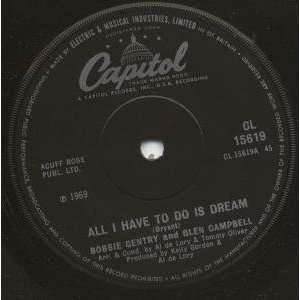  ALL I HAVE TO DO IS DREAM 7 INCH (7 VINYL 45) UK CAPITOL 