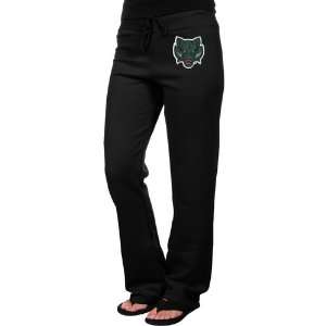 NCAA Binghamton Bearcats Ladies Black Logo Applique Sweatpant:  