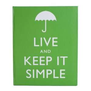  Live & Keep It Simple Green Vintage Style Journal Note 