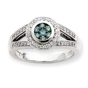   Blue Diamond Ring Diamond quality AA (I1 clarity, G I color) Jewelry