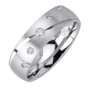 Platinum Exclusive Diamond Wedding Band (0.13ct) Jewelry