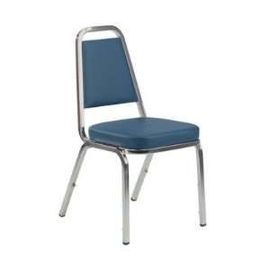  Stacking Chair with Trapezoidal Back and French Seam Frame 