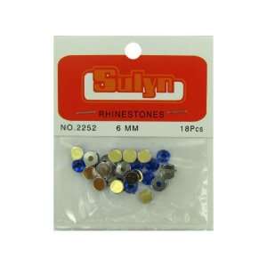 Bulk Pack of 24   Sapphire rhinestones with mounts, pack of 18 (Each 