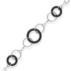    Jewelry Locker 6.5+.5 Extension Black Onyx Ring Bracelet Jewelry