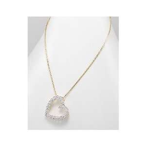   Jewelry Locker Diamond Accented Open Heart Pendant Necklace Jewelry
