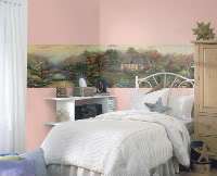 English Garden~Country Lights Mural Style Wall Border  