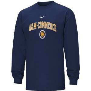  Nike Texas A & M Commerce Lions Navy Blue Vertical Arch 