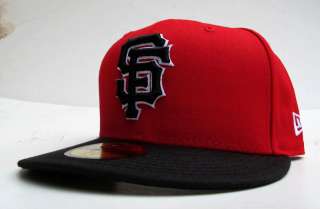 SF Giants Red Black All Sizes Cap Hat by New Era  