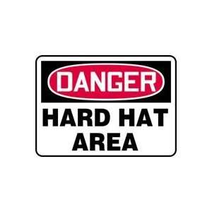  DANGER HARD HAT AREA Sign   10 x 14 .040 Aluminum: Home 