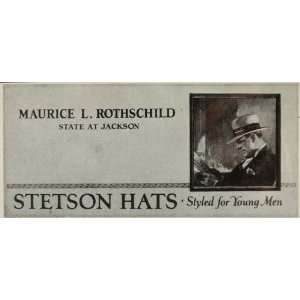  1926 Print Billboard Ad Stetson Hat Maurice Rothschild 