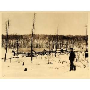  1926 Lumber Camp Northern Ontario Province Canada Snow 