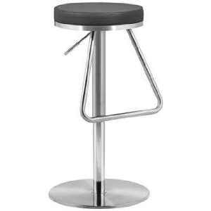  Zuo Soda Black Adjustable Height Bar or Counter Stool 