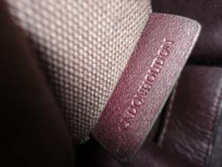 NEW BURBERRY Belted Check Print SMOKE PLUM Hobo Leather PVC Handbag 