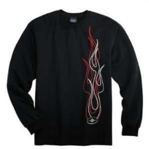   Fiery Racing Long Sleeve Tee Shirt. Flames Design. 2862002: Automotive