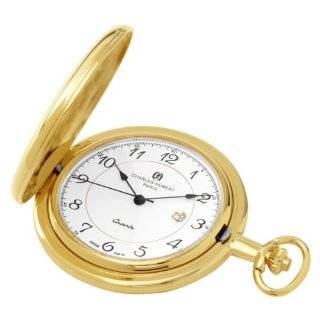  Avalon Gold tone Covered Pocket Watch with Chain, # 1147 Watches