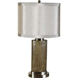 Table Lamp with Oval Silk Shade:  Home & Kitchen