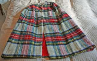 Vintage all wool authentic tartan cape, made in Great Britain  