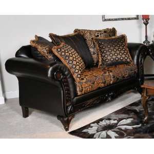 Benchmark Upholstery BU 3700 L Elegant Love Seat   Candytuft Storm