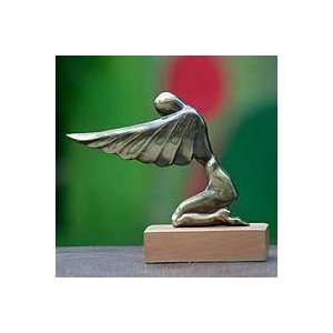    NOVICA Bronze sculpture, Angel of Gratitude