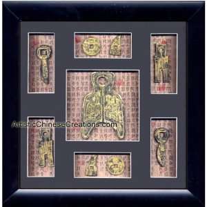   Home Decor / Chinese Framed Art   Ancient Chinese Coins: Home