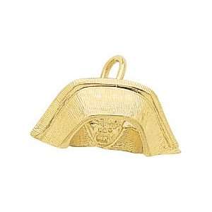  Rembrandt Charms Nurses Cap Charm, Gold Plated Silver 
