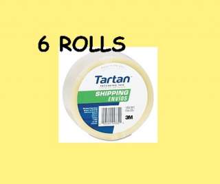Rolls 3M Commercial Grade Packing Tape Clear Shipping  
